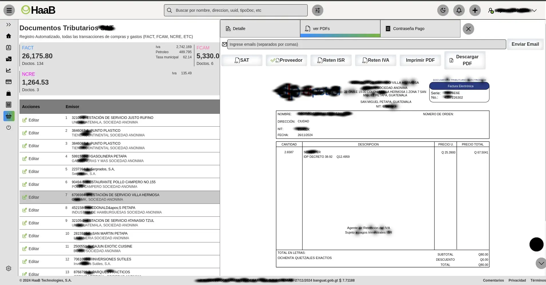 A preview of the HaaB web app